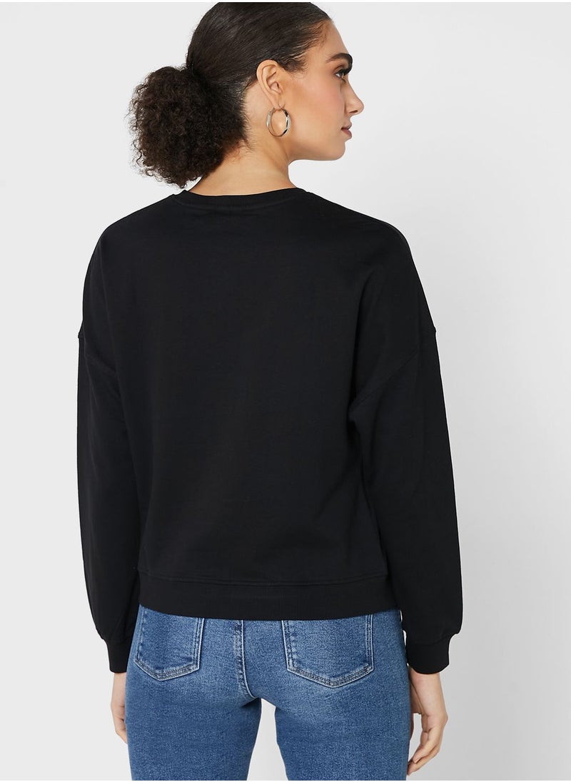 ONLY - Printed Round Neck Sweater - Image 1