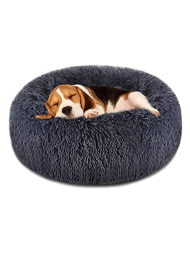 مورو مورو سرير كلاب مخملي تقويمي مع فراء ناعم وقاعدة بلاستيكية - عش مريح وقابل للغسل للحيوانات الأليفة - Image 1