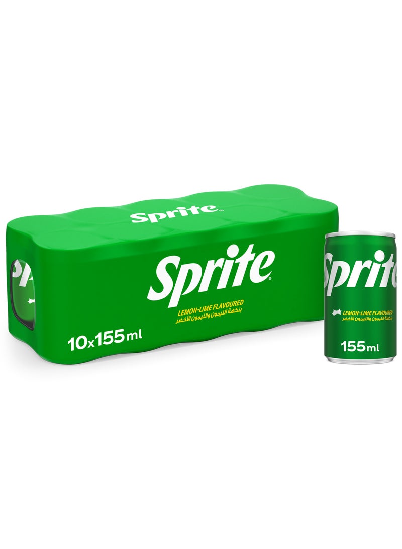 Sprite Lemon Lime Carbonated Soft Drink Can Pack 10 x 155ml - Image 2