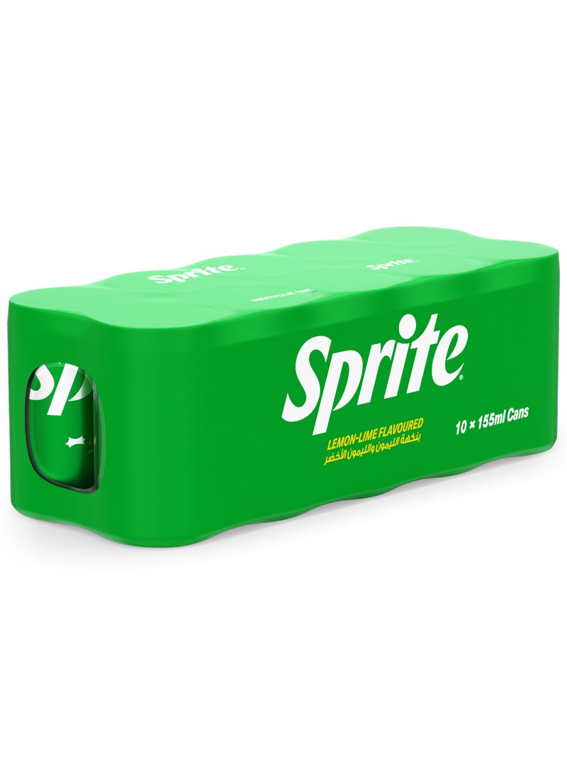 Sprite Lemon Lime Carbonated Soft Drink Can Pack 10 x 155ml - Image 1