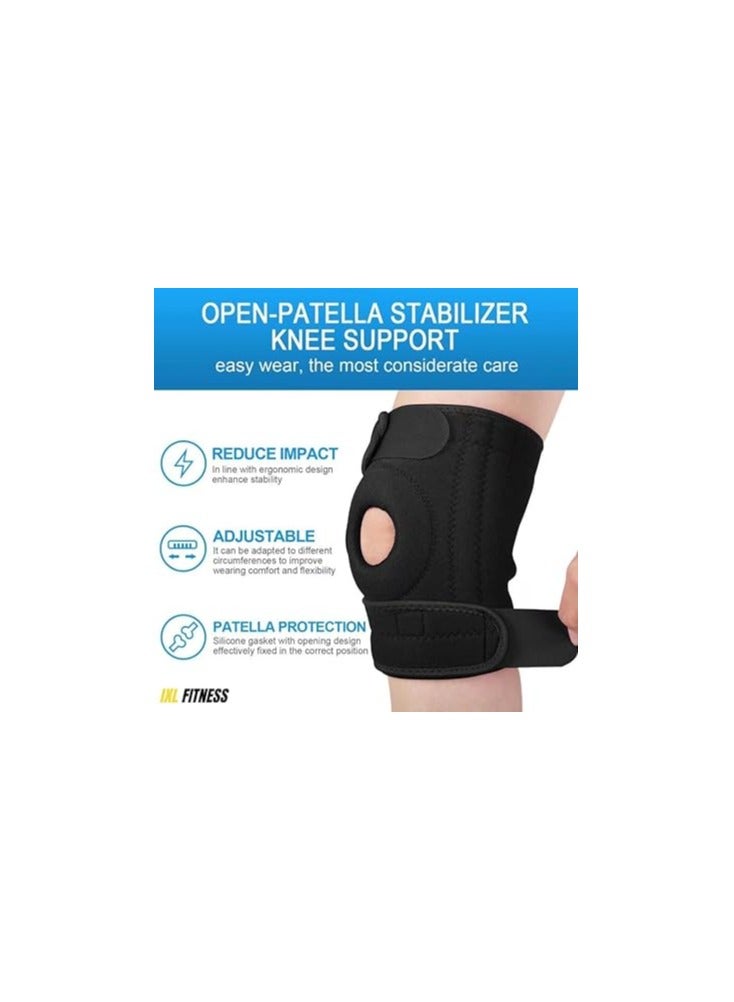 Generic Adjustable Knee Brace with Silicone Supports Open Knee Brace Breathable Neoprene Comfort Knee Support for Arthritis Pain Relief 1 - Image 4