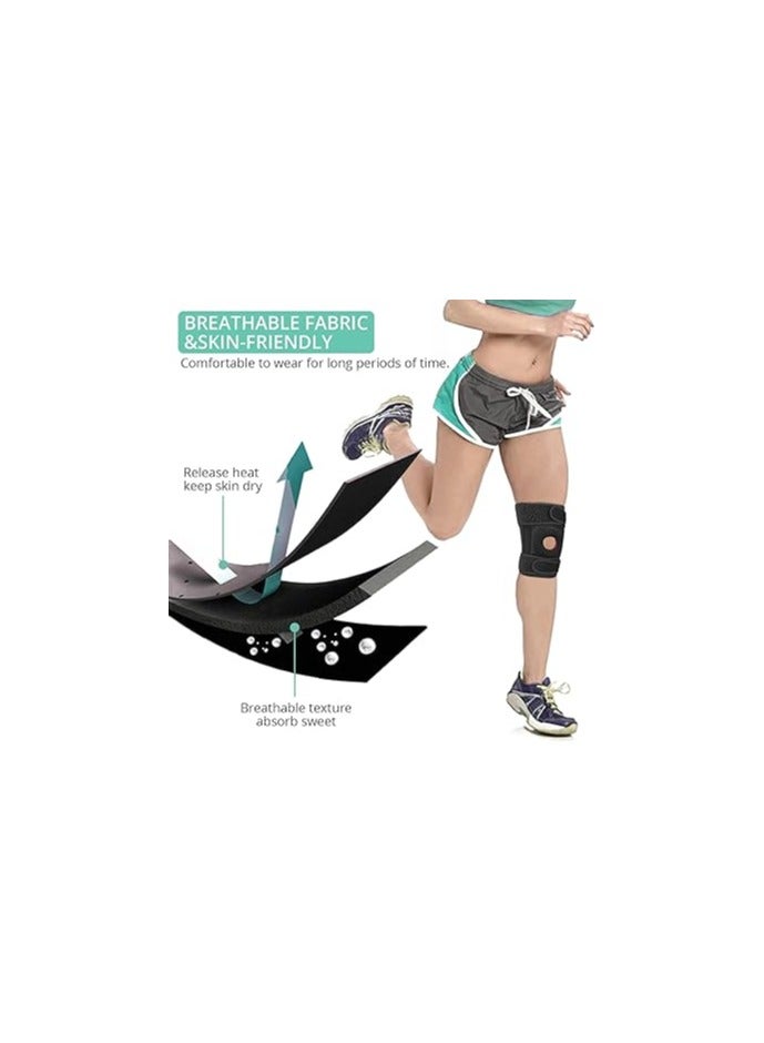 Generic Adjustable Knee Brace with Silicone Supports Open Knee Brace Breathable Neoprene Comfort Knee Support for Arthritis Pain Relief 1 - Image 5