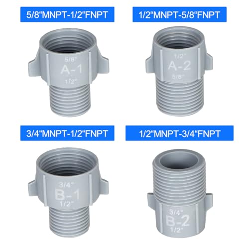 Kerde 12PCS Pipe Converter - 1/2" to 5/8" & 3/4" NPT, Male to Female, Water Pipe Size Change - Image 5