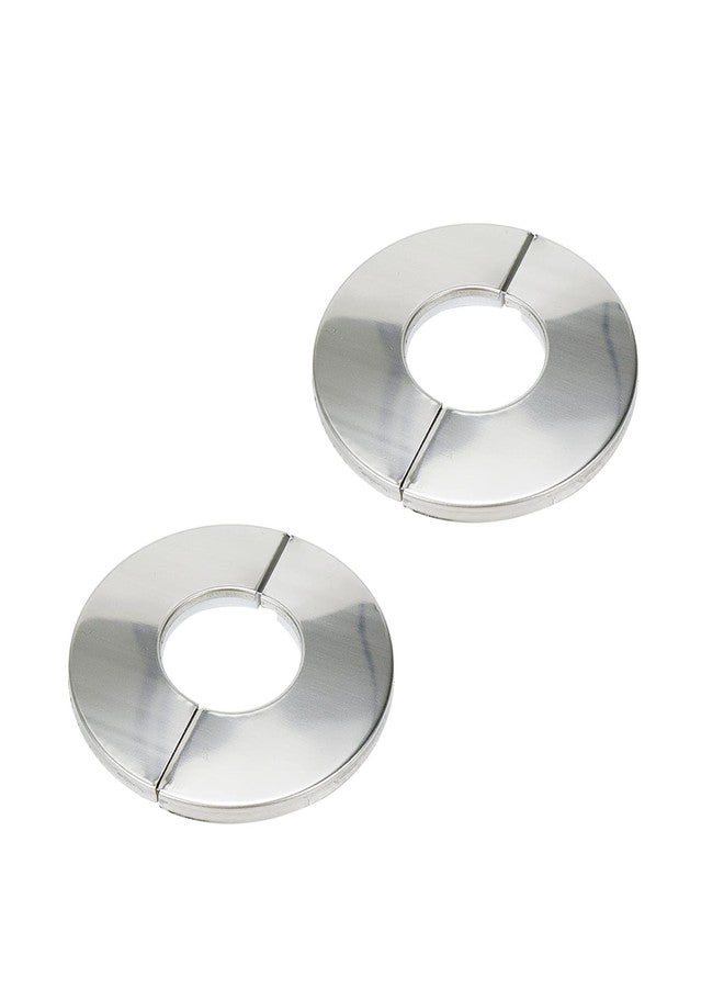 Tsnamay شفة تسنامي المنقسمة على الحائط، صفيحة دائرية من الفولاذ المقاوم للصدأ لأنابيب بقطر 1.65 بوصة/42 مم، عبوة من قطعتين - Image 1