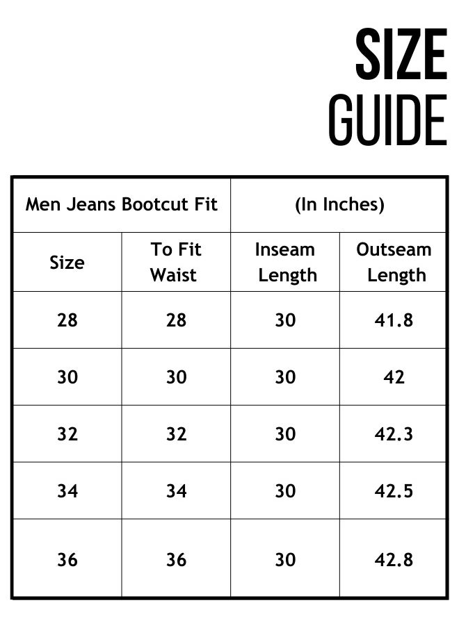 HIGH STAR - Grey Bootcut Light Fade Stretchable Cotton Jeans for Men - Image 1