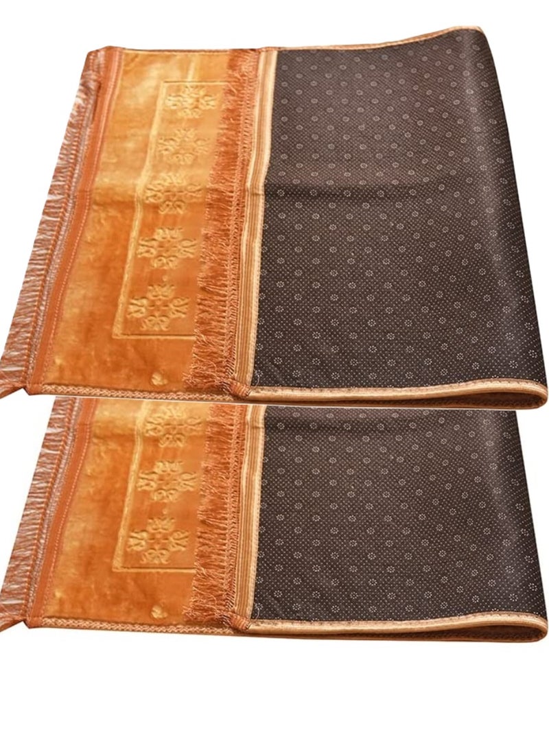 2 Pieces Premium Comfort Prayer Mat Soft and Durable Prayer Mat for Daily Prayers - Image 1