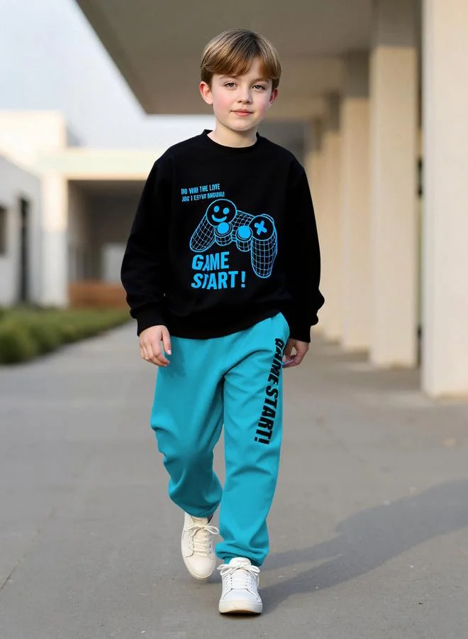 Take Two Take Two Teens Game On Graphic Sweatshirt and Joggers Set
