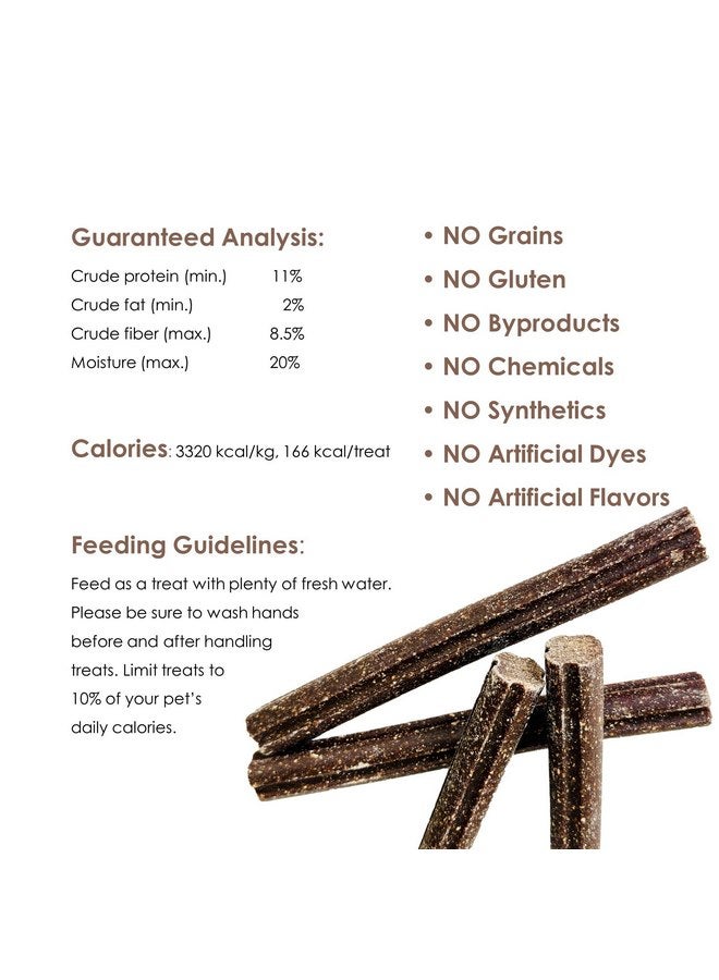 Black Fox BLACK FOX Peanut Butter & Carob Dental Treat Sticks Vegan Dog Treats | 2.2 lb | 14 Durable Dental Chew Sticks | Limited Ingredients, Healthy, All Natural, Human Grade, Recyclable Packaging - Image 4