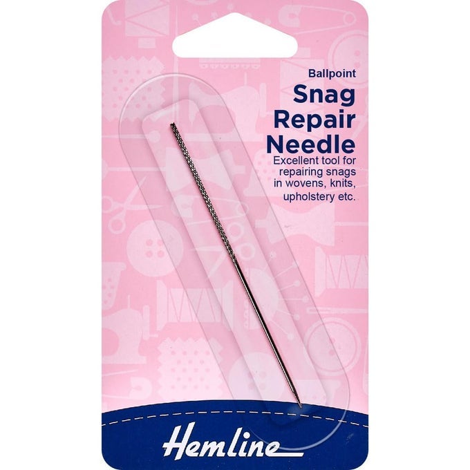 H247 SNAG REPAIR NEEDLE WITH STICKY SHANK BALLPOINT END 8CM BY HABERDASHERY