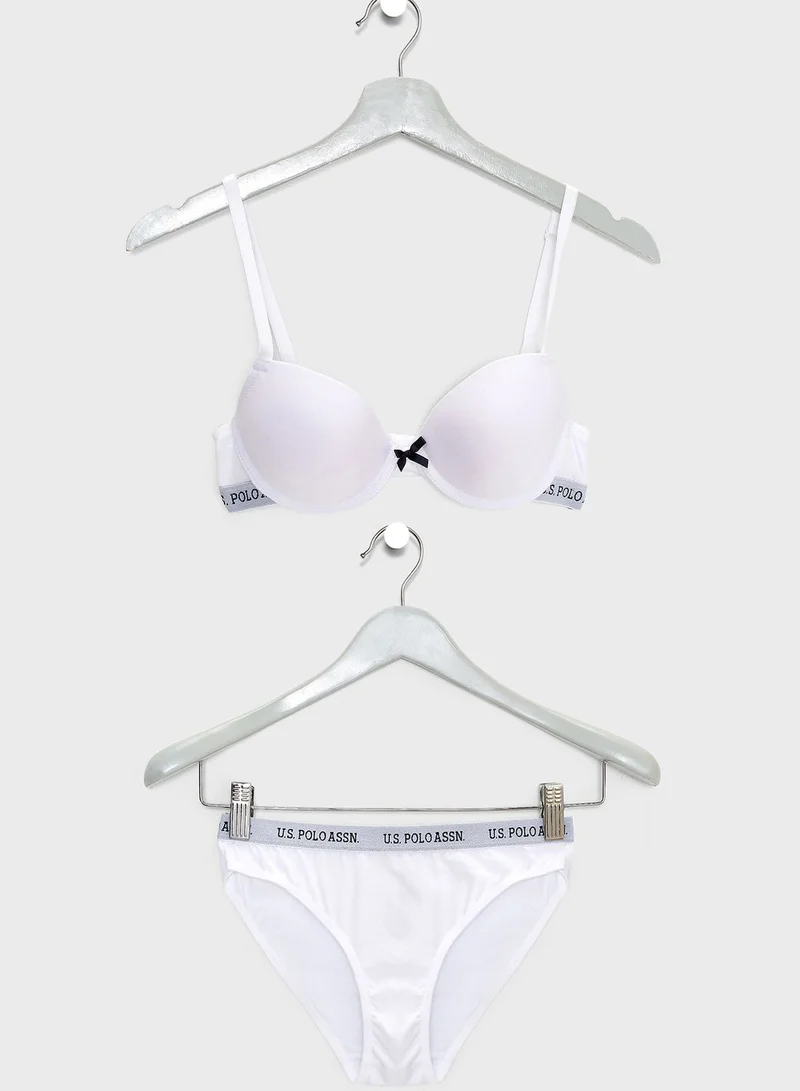 U.S. Polo Assn. Logo Band Lingerie Set