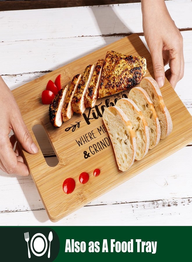 Lodeskee Christmas Gifts for Grandma, Cutting Board Gift for Best Grandmother from Grandchildren - Grandma Birthday Gift Mothers Day Presents, Grandma's Kitchen WHERE MEMORIES ARE MADE - Image 2