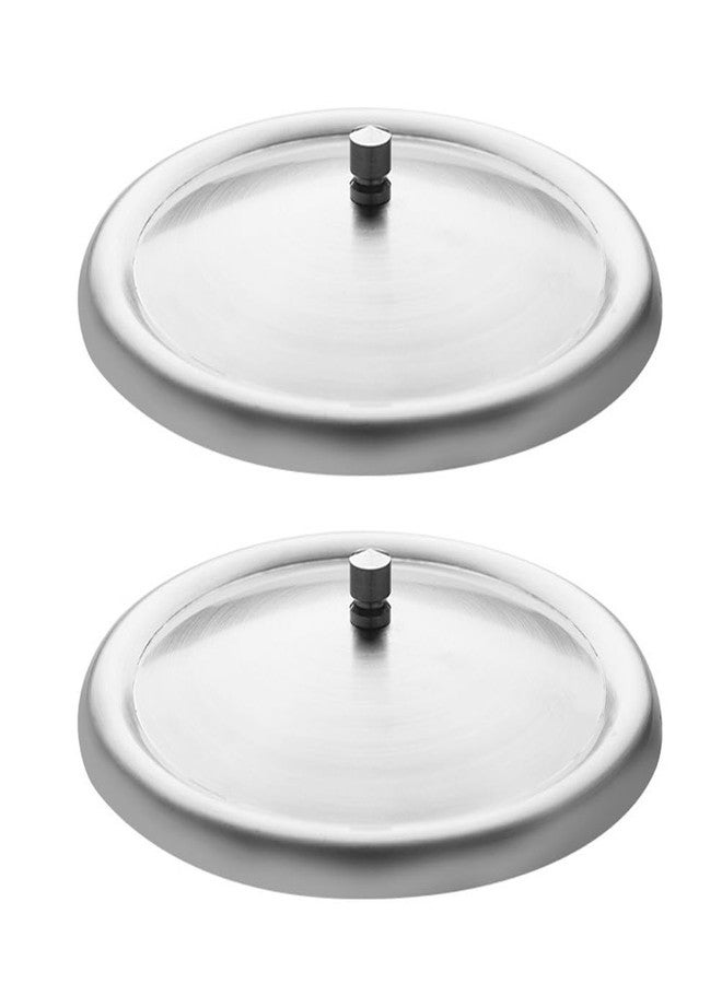 Hemoton 2pcs Cup Lid Cups with Lids Covers Water Beverage Mug Lid Travel Mug Cover Lids for Cups Mugs with Tumbler Travel Mugs for Cup Cover Stainless Steel Silver - Image 1