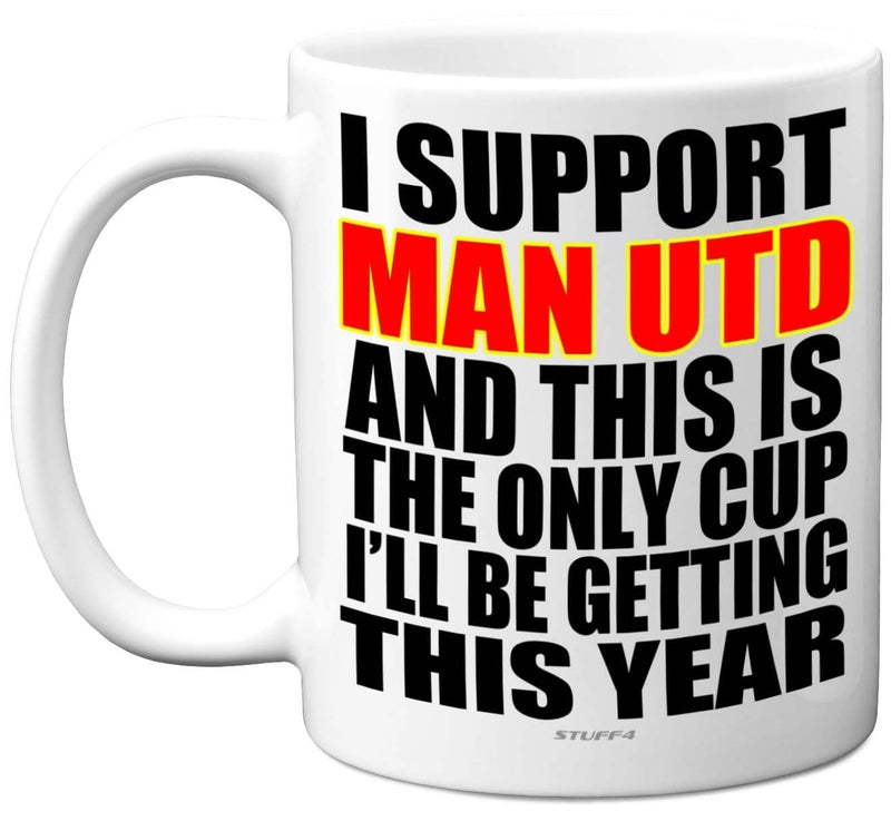 Funny Football Mug Gift for Man United Fans  Footy Only Cup  Joke Xmas Birthday Mugs Present Gifts for Son Dad Brother Uncle Colleague Friend Cousin 11oz Ceramic Dishwasher Safe Coffee Tea Cup