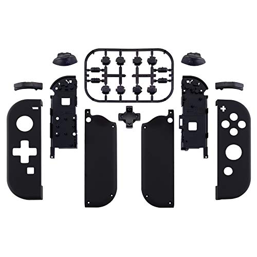 eXtremeRate Soft Touch Black Joycon Handheld Controller Housing DPad Version with Full Set Buttons DIY Replacement Shell Case for Nintendo Switch Switch Oled JoyCon Console Shell NOT Included - Image 3