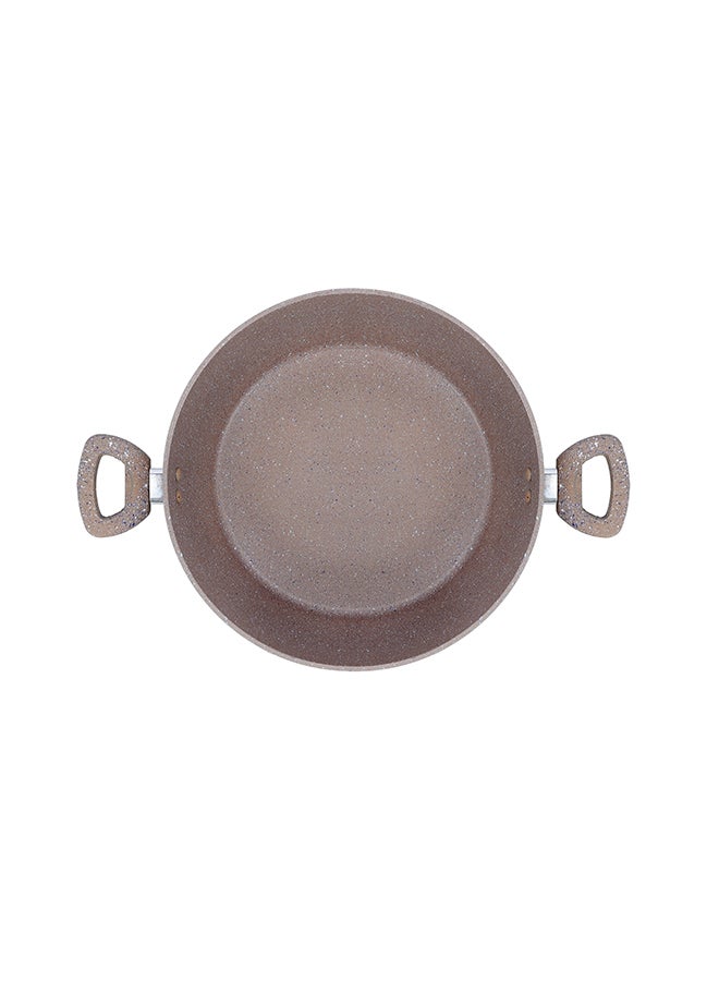 Royalford Sturdy And Durable Unique Designed Easy To Handle 5 Layer Construction Non-Stick Coating Granite Smart Casserole With Lid Brown 24cm - Image 5