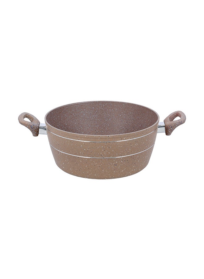 Royalford Sturdy And Durable Unique Designed Easy To Handle 5 Layer Construction Non-Stick Coating Granite Smart Casserole With Lid Brown 24cm - Image 3