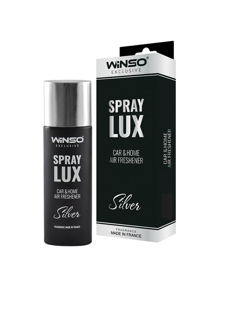WINSO Car Air Freshener Exclusive Lux Spray Silver a Fragrance With luxurious enchanting Aroma. Fragrance is made in France C20  - Image 1