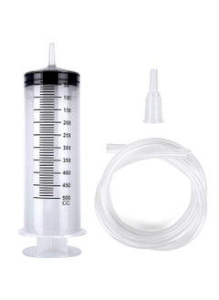 Plastic Syringe with Tube 500ml Extra Large Syringe with Tubing and Tip Adapter Safe and Individually Sealed Ideal for Industrial Use Science Labs Watering Glue Dispensing Horse Feeding