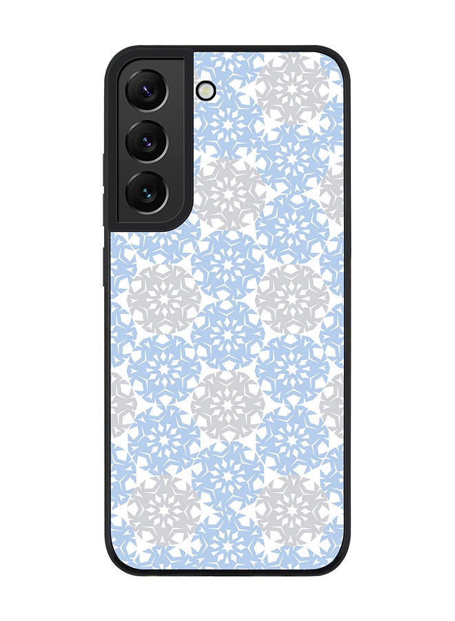 Stylizedd Rugged Black edge case for Samsung Galaxy S21 FE 5G Slim fit Soft Case Flexible Rubber Edges Anti Drop TPU Gel Thin Cover - Frozen Snowflakes - Image 1