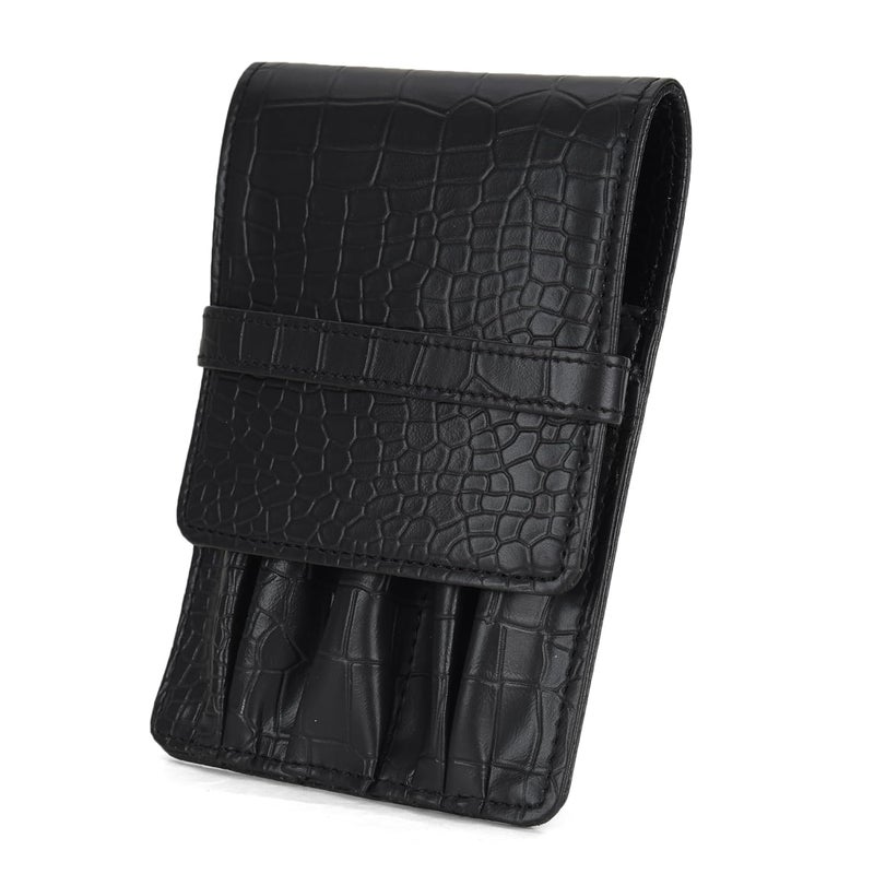 THE CASE PU Leather Pen Case for 5 Pens for MONTBLAC Pen, PELIKAN Pen, TWSBI Pen, Cross Pen, Sailor Pen, Pilot Pen, Parker Pen, Colour Croco-Black (ST-PC-105) - Image 4