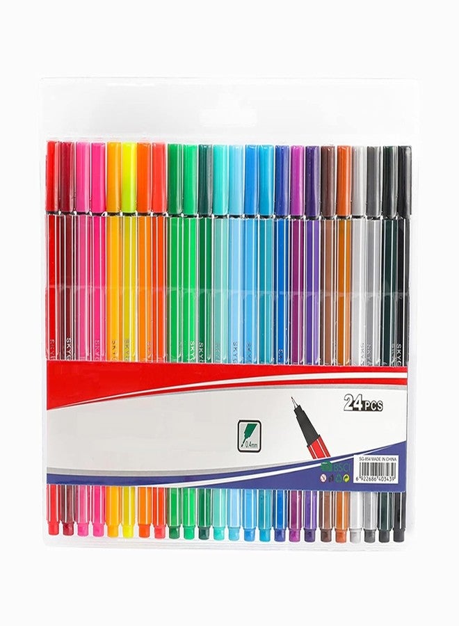 53 Arts 53ARTS® 24 Colors Fineliner Pens Fine Tip Marker Color Pens Set - Image 1