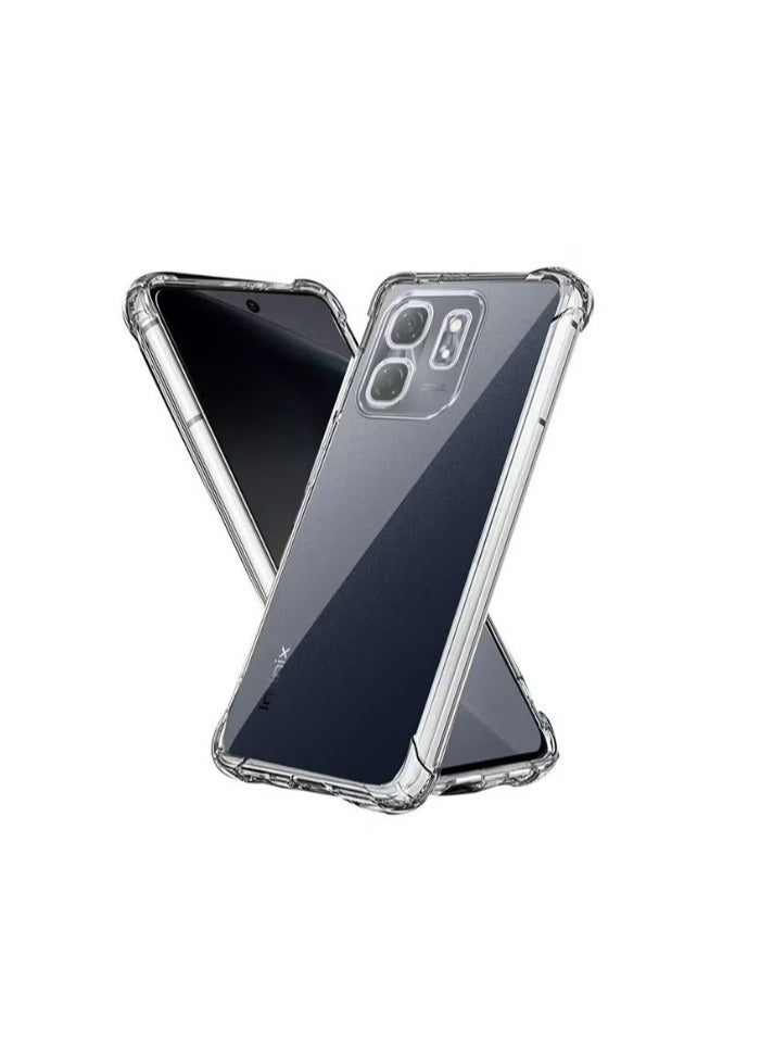 2 in 1 Infinix Smart 9 4G Phone Case Cover  Screen Protector - Shockproof Clear Slim TPU Protective Phone Cover  Full Coverage Delicate Touch Tempered Glass Screen Protector for Infinix Smart 9 4G