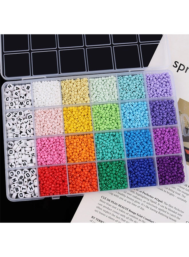 Small Colourful Bracelet Beads With A-Z Alphabet Letter DIY Bead Making Kit With Rope - Image 5