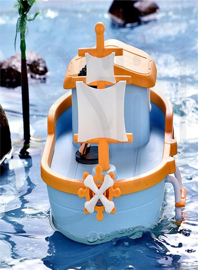 Ostin Pirate Ship Piggy Bank Kids Money Saving Bank Plastic Coin Bank Money Bank with Key Coin Saving Box, Unbreakable Plastic Coin Bank Money Boxes Kids Pirate Ship Sailboat for Birthday - Image 1