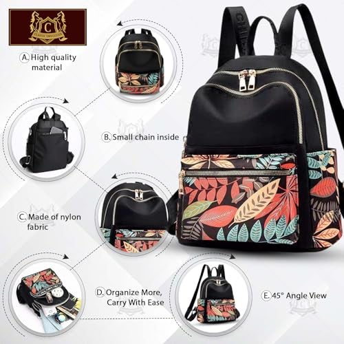 CLASSIC SMUGGLER Backpack Bags for Women/Girls Stylish Shoulder Office Travel College Daily-Use Convertible 13 Inch Laptop Backpacks Corporate (Half Leaf) - Image 5