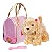 Pucci Pups Plush Puppy Carrier Bag Golden Dot Glam Bag Cocker Spaniel Comb Purse Stuffed Animal 2 Years - Image 4