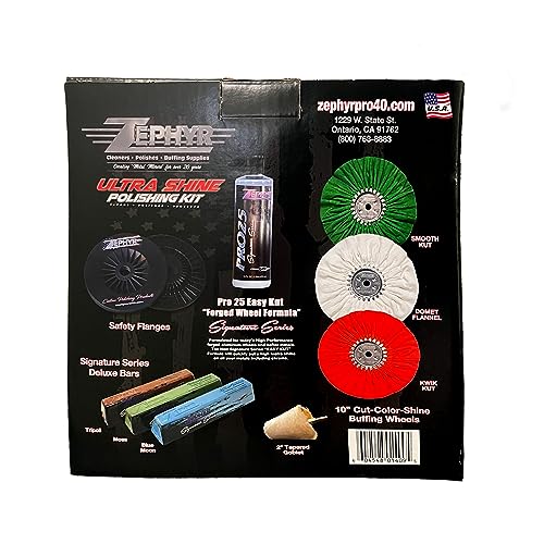 ZEPHYR CUSTOM POLISHING PRODUCTS Ultra Shine Metal Polishing Kit for Aluminum and Stainless on Semi and Lifted Trucks on Aluminum Forged Wheels - Image 4