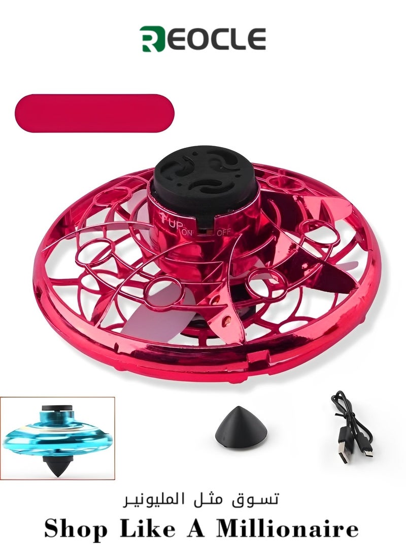 ريوكل ألعاب سبينر طائرة صغيرة يتم التحكم فيها يدويًا بضوء RGB فيدجيت بوميرانج سبينر تدور 360 درجة طائرة بدون طيار طائرة فضاء طائرة هدية للأطفال والكبار في الأماكن المفتوحة والمغلقة - Image 1