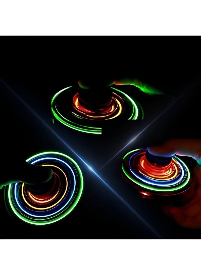 ريوكل ألعاب سبينر طائرة صغيرة يتم التحكم فيها يدويًا بضوء RGB فيدجيت بوميرانج سبينر تدور 360 درجة طائرة بدون طيار طائرة فضاء طائرة هدية للأطفال والكبار في الأماكن المفتوحة والمغلقة - Image 3
