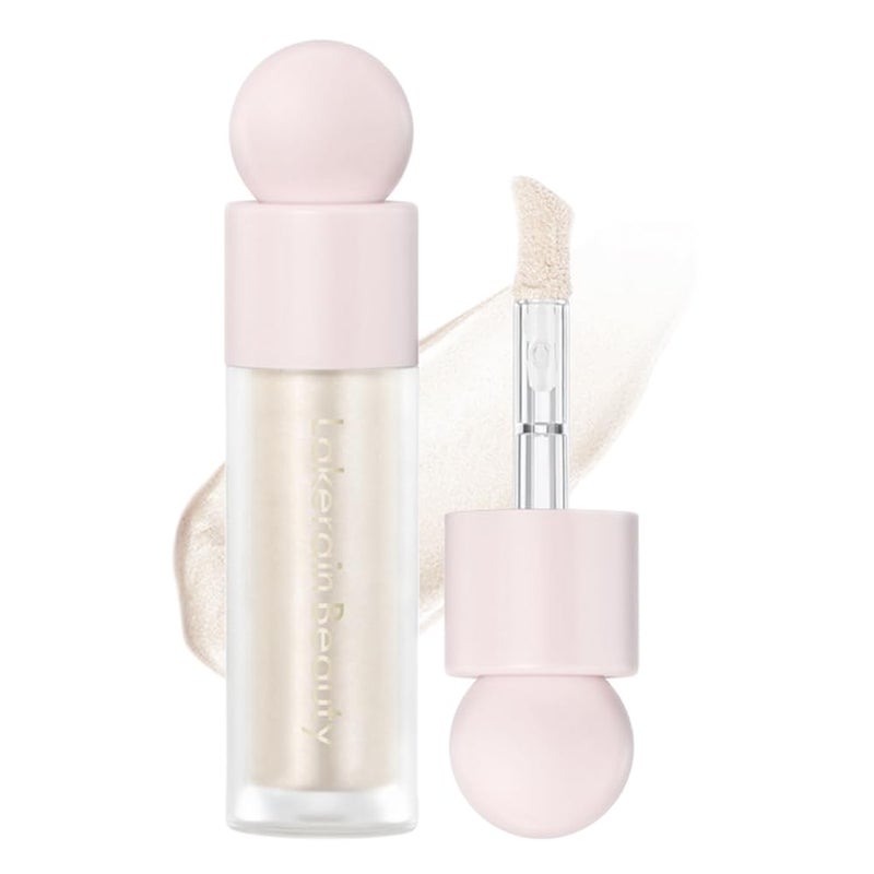 Mysense Liquid Highlighter Makeup, Natural Luminous Face Body Highlighter, Silky Smooth Lightweight Luminizer, Waterproof Long Lasting Face Illuminator Make up, #01 Moonlight White - Image 1