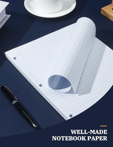Aidunmis Loose Leaf Paper 8.5 x 11, Loose Leaf Notebook Paper, 200 Sheets Binder Paper 8-1/2 x 11'', 3-Hole Punched Filler Paper Notebook, 2 Pack, 100 Sheets/Pad - Image 4