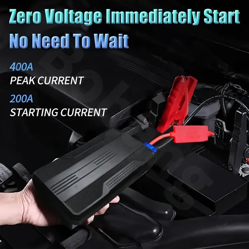 Red Portable Versatile Power Bank Jump Starter Booster Pack Kit for Car - Image 4