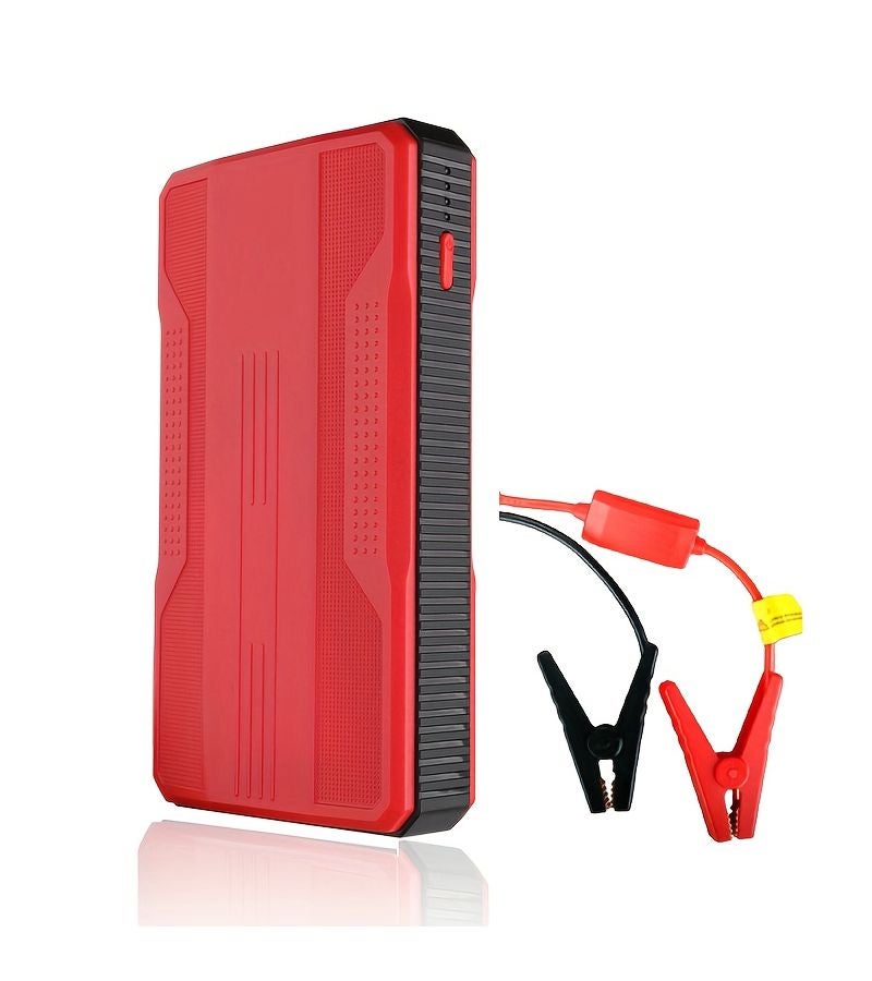 Red Portable Versatile Power Bank Jump Starter Booster Pack Kit for Car - Image 2