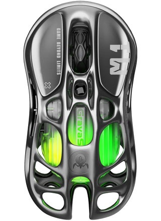 M1 Pro Wireless Gaming Mouse, Magnesium Alloy MMO Gaming Mice, 26,000 DPI, 88g Lightweight Hollowed-Out Design, 5 Programmable Buttons, 5 Dynamic Lightsync RGB Modes, Gunmetal Gray - pzsku/ZD18226E1D74E05C1F745Z/45/_/1722095770/7ce254a0-a6a2-4d37-a954-6ae70fd73867