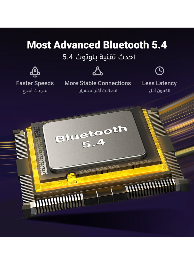 Ugreen Latest USB Bluetooth Adapter for PC,5.4 Bluetooth Dongle Transmitter,【Lag-free Multi-device Connect】of Mouse,Keyboard,Headsets,Gamepad【Driver Free】Bluetooth 5.4 Adapter for Windows 8.1/10/11 - Image 2