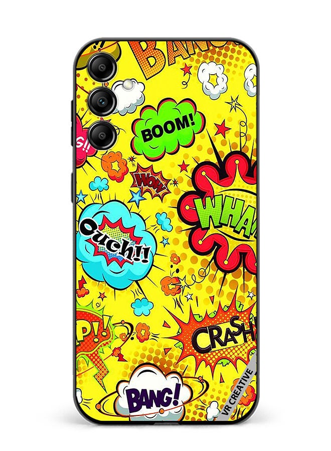 VR CREATIVE Protective Case Cover For Samsung Galaxy M14 Multiple Stickers Design Multicolour - Image 1
