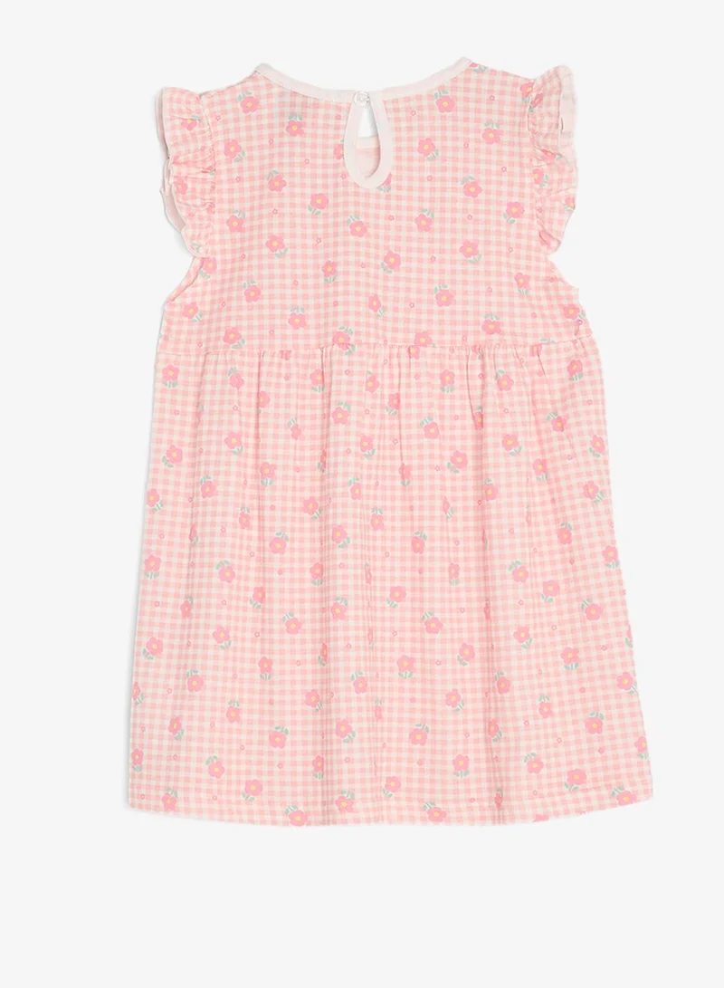 Pinata  Floral Print Gingham Summer Dress for Women | Best Price UAE