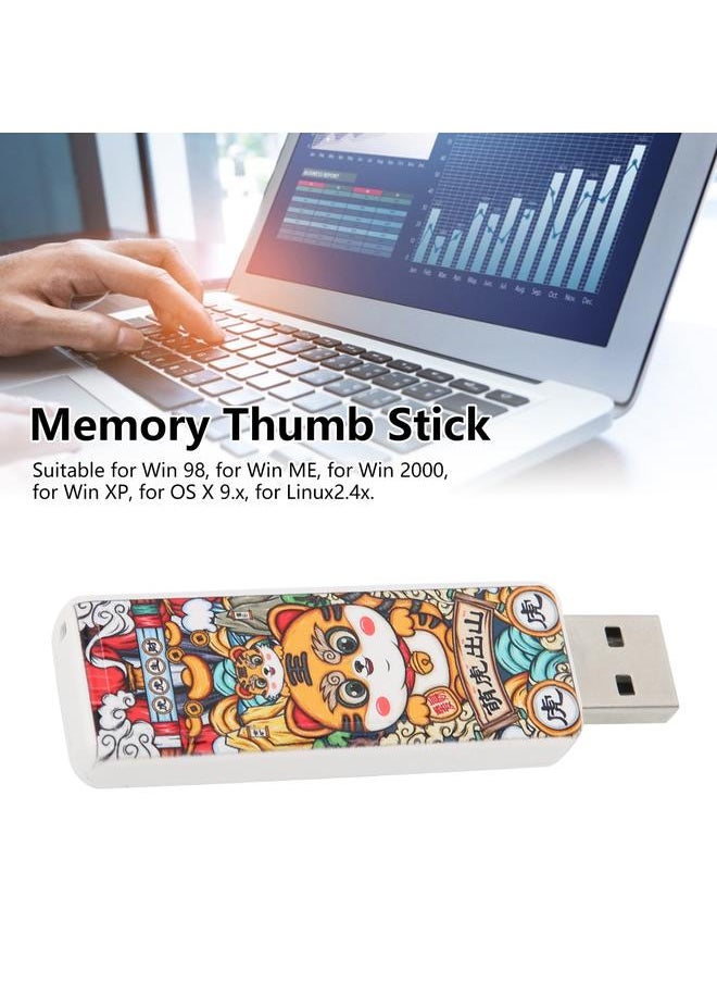 Arabest - U Disk USB2.0 Cartoon Tiger Hot Swap Plug and Play Stable Durable Electromagnetic Immunity USB Flash DriveTiger Pattern 64GB - Image 1