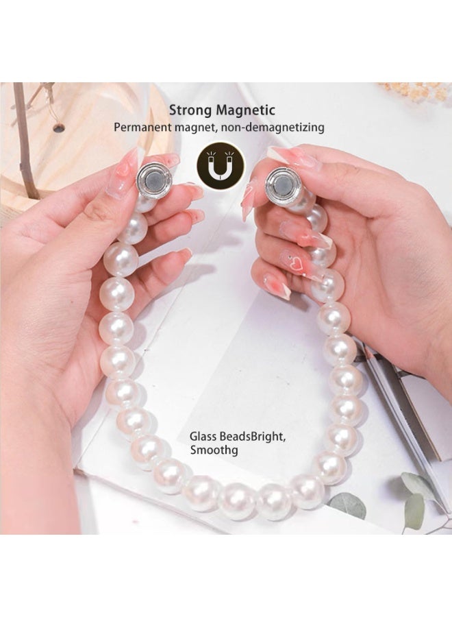 Goolsky [2pcs Magnetic Elegant Tiebacks] 2pcs Stylish Magnetic Tiebacks for Curtains - Elegant Faux Pearl Beads Holdbacks for Bedroom and Living Room Home Decor - Image 5
