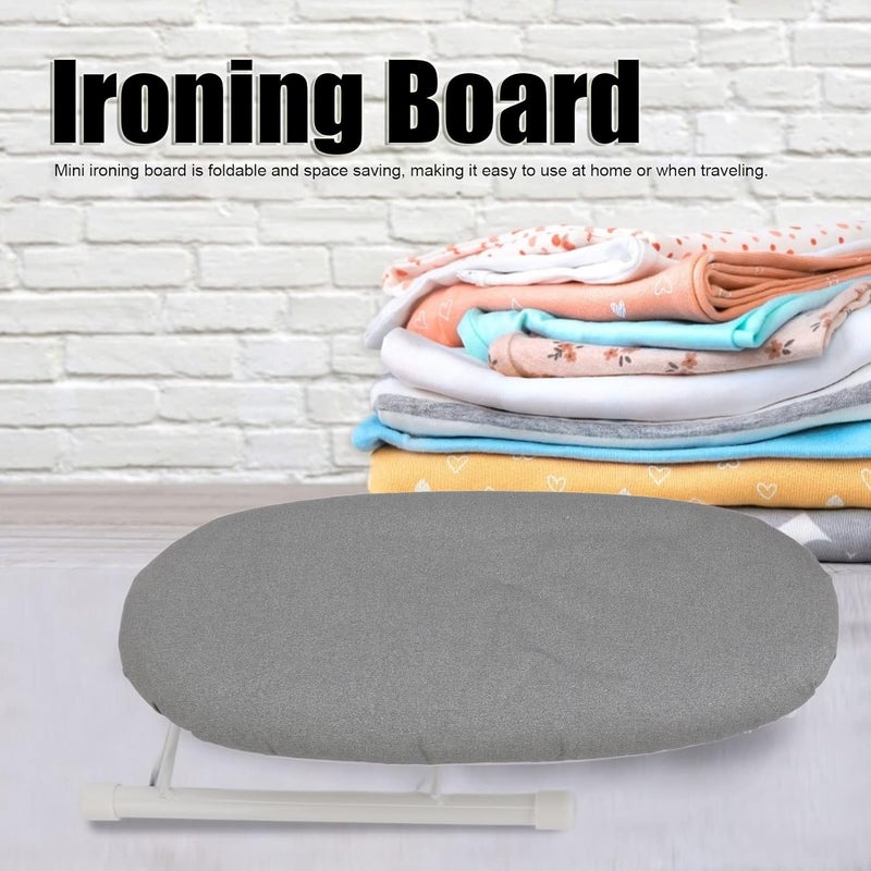 LJCM Ironing Board on the Table, Mini Ironing Board, Stable Stand, Heat Resistant, Multi-function for Home (Grey) - Image 2