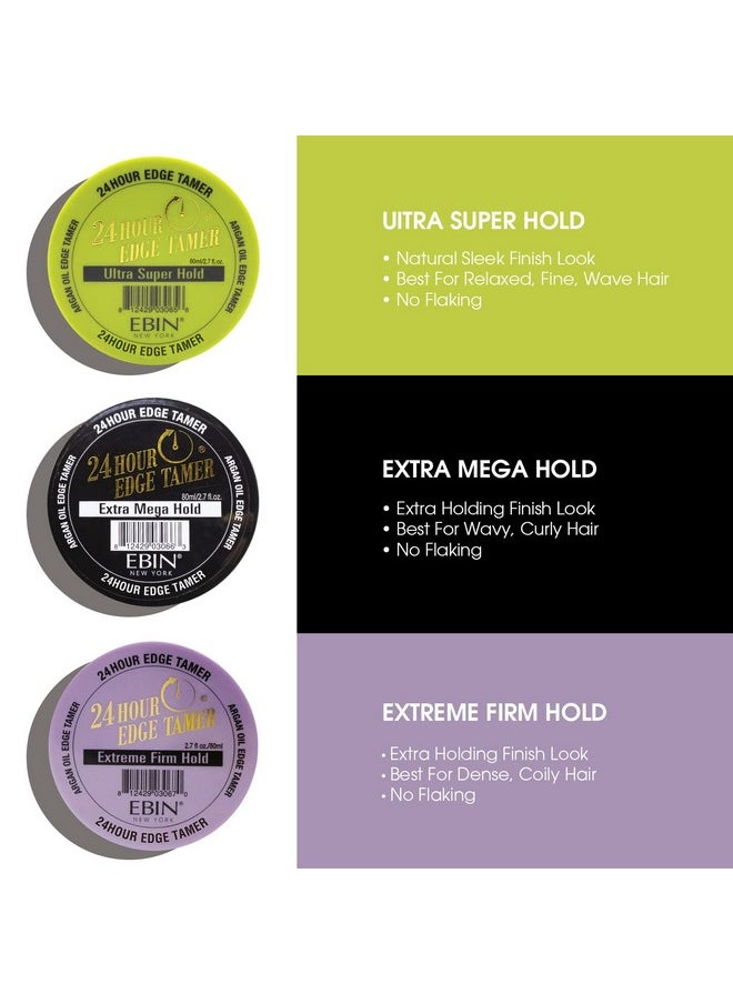 EBIN NEW YORK - 24 Hour Edge Tamer Extreme Firm Hold (8.25Oz/ 250Ml) No Flaking White Residue Shine And Smooth Texture With Argan Oil And Castor Oil - Image 1