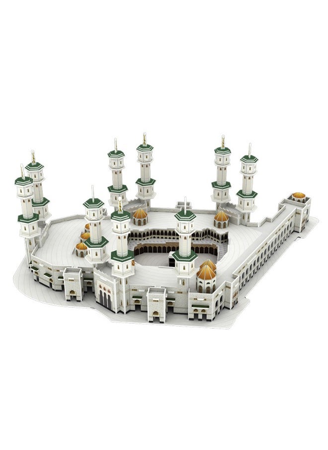 ماركة غير محددة - لغز المسجد الحرام في مكة المكرمة ثلاثي الأبعاد، لعبة ألغاز مسجد مكة الإسلامية، نموذج بناء العمارة السعودية، هدايا للأطفال والكبار - Image 1