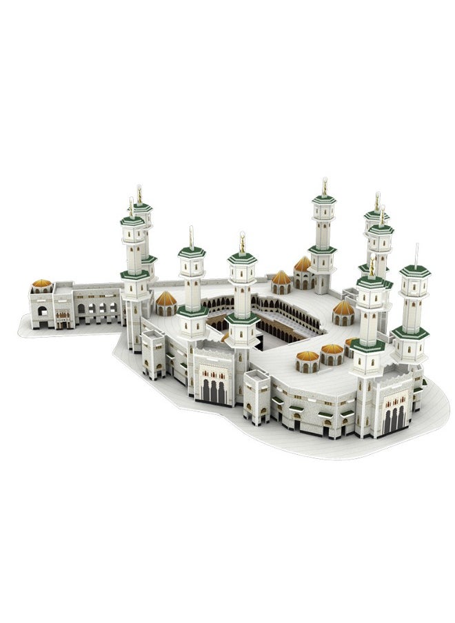 ماركة غير محددة - لغز المسجد الحرام في مكة المكرمة ثلاثي الأبعاد، لعبة ألغاز مسجد مكة الإسلامية، نموذج بناء العمارة السعودية، هدايا للأطفال والكبار - Image 1