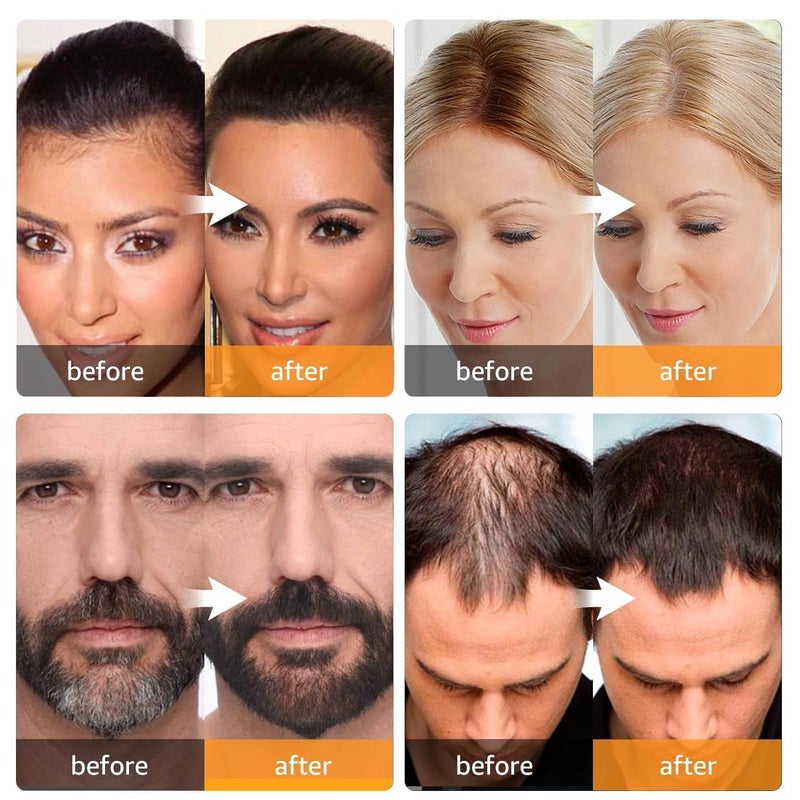 FLUZOV Hairline Powder Quick Root TouchUp Hair Shading Sponge Pen Covers Gray Roots Bald Spots Thinning Hair Highly Pigmented LongLasting Matte Finish Hairline Shadow Powder Stick for Women Men Black - Image 2