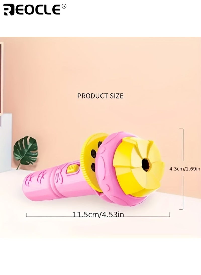 ريوكل 4 قطع من مصابيح العرض الضوئي للأطفال بتصميم شرائح كرتونية وميزة عرض ضوئي، ألعاب تعليمية للأطفال مع عبوة هدايا جاهزة للعب القصصي. - Image 5