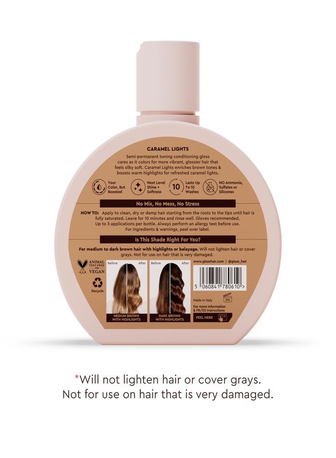 Glaze Super Gloss Color Conditioning Gloss - Caramel Lights for Medium to Dark Brown Hair with Highlights - Rinse Out Semi-Permanent Hair Gloss that Enhances Color and Boosts Shine & Hydration - Image 5
